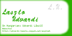 laszlo udvardi business card