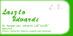 laszlo udvardi business card